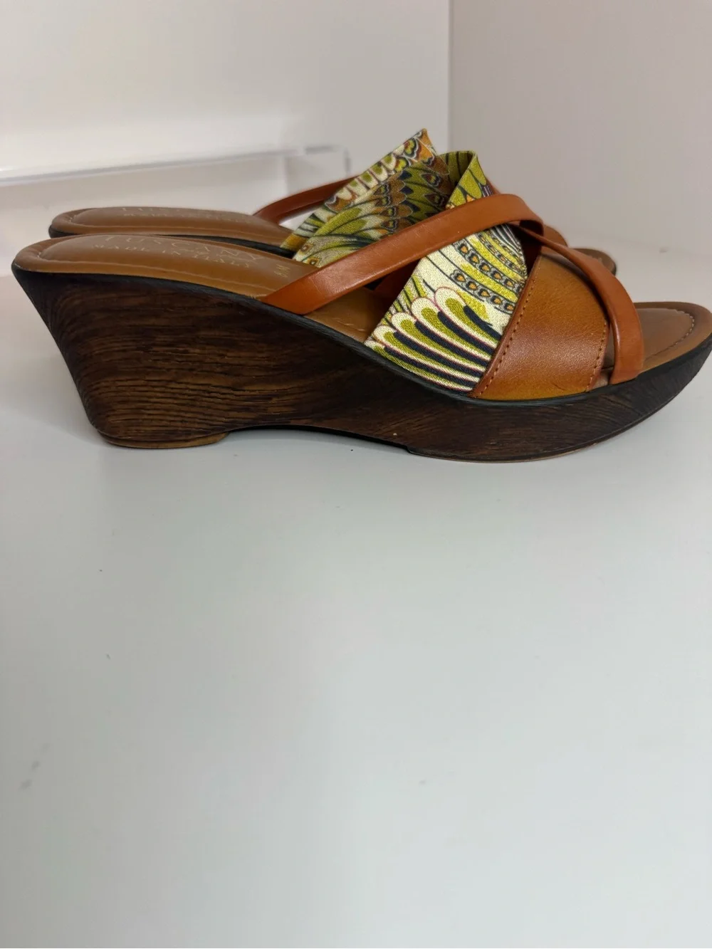 Tuscany by Easy Street Made in Italy Wedge Sandals Size 8.5M